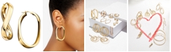 Italian Gold Twisted Oval Hoop Earrings in 14k Gold